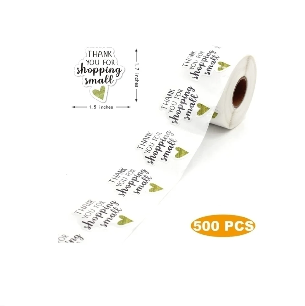 THANK YOU FOR SHOPPING SMALL STICKERS •500 pk•1.5